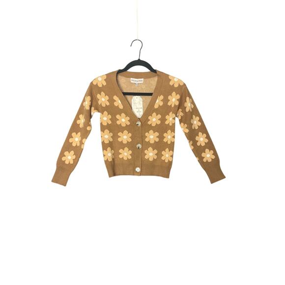 NWT Willow & Wind Flower Knit Cardigan Sweater Size XS - Picture 1 of 6